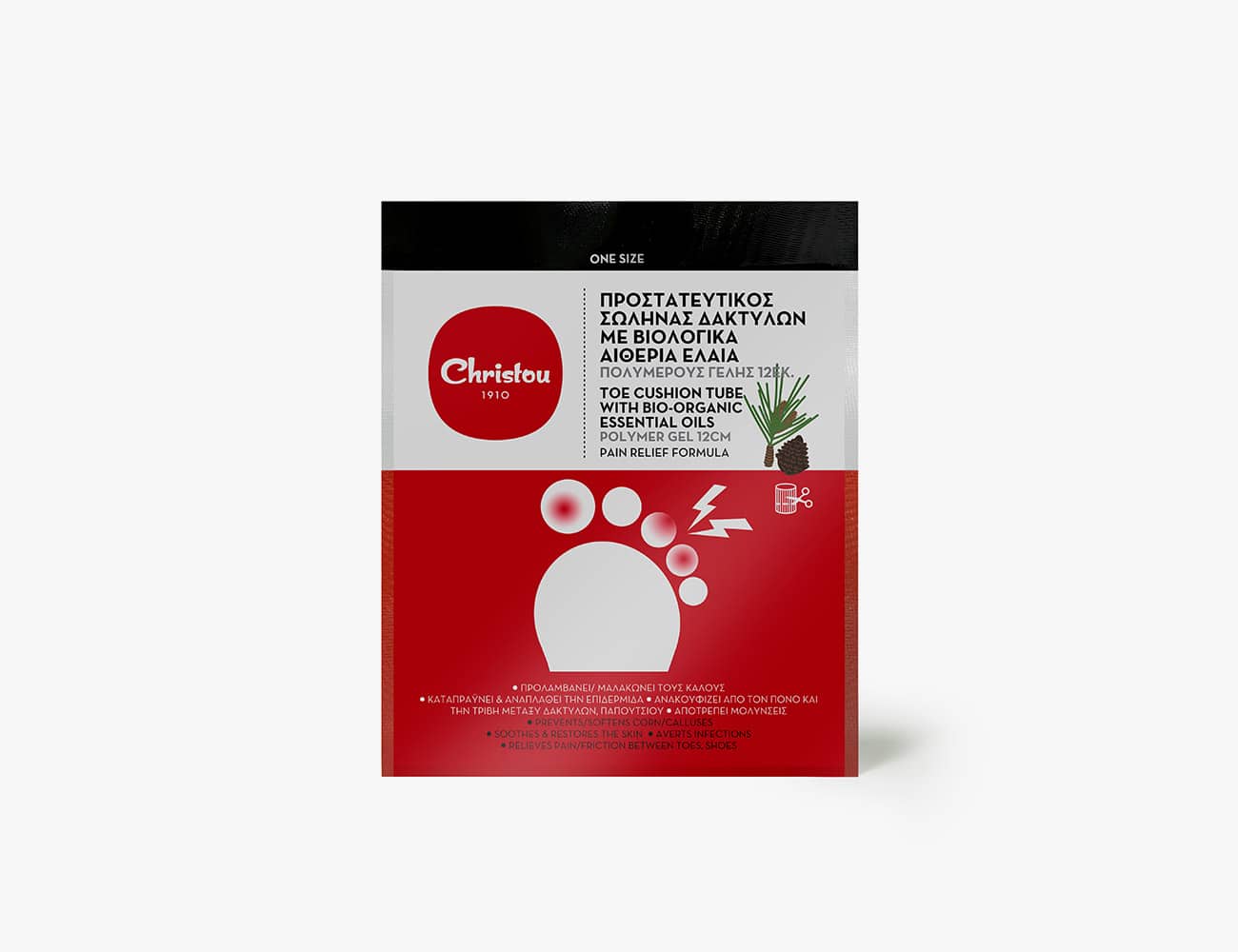 toe cushion tube package