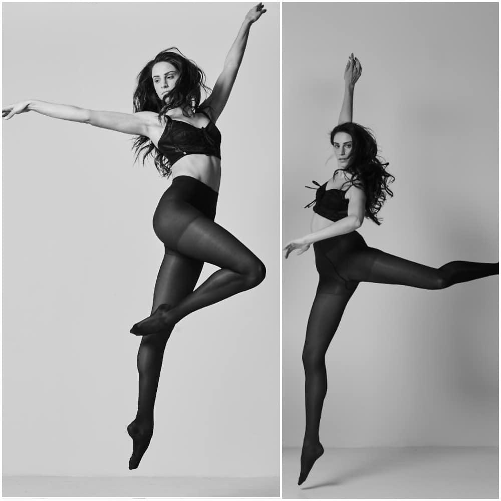 dancer black and white collage