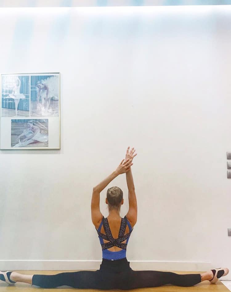 female dancer wearing posture corrector