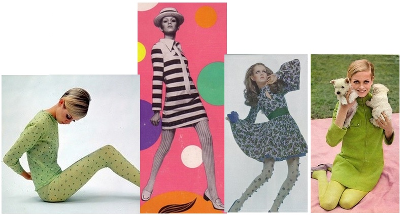 model wearing colorful stockings