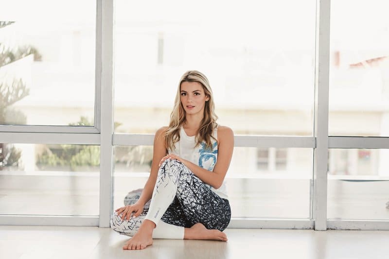 female dancer sitting on the floor