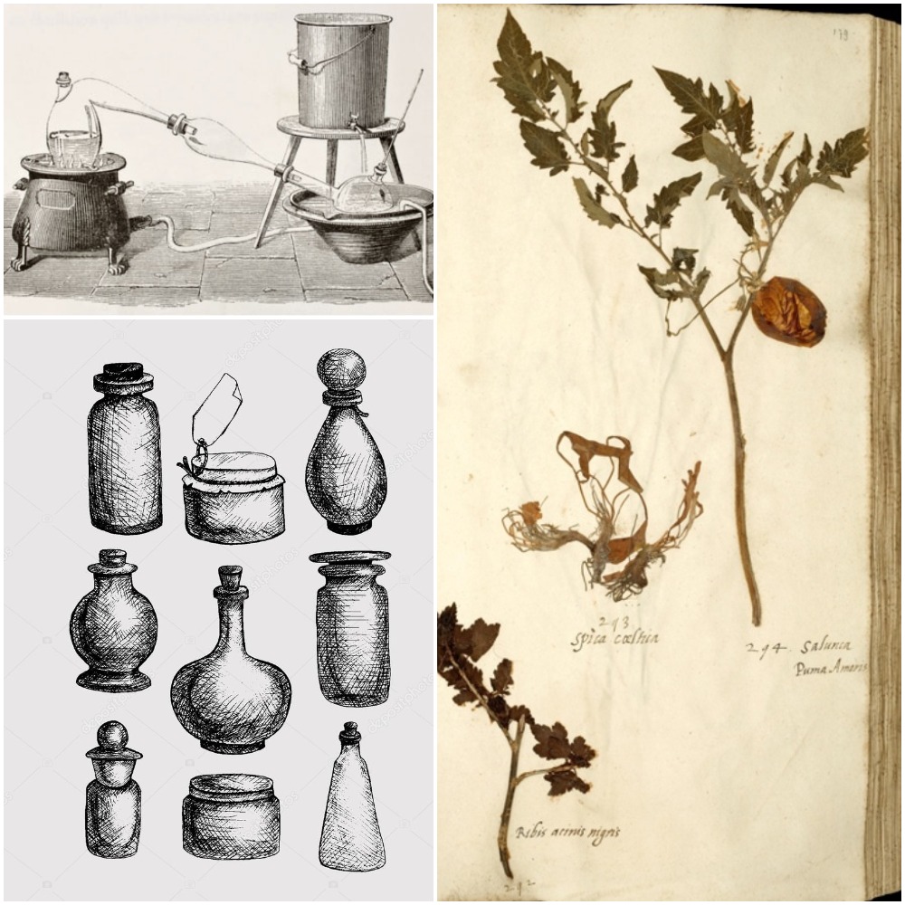 essential oils collage